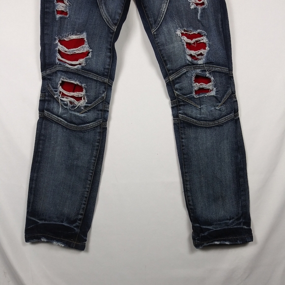 Arketype Jeans Mens 32 x 32 Blue Ripped Distressed Hip Hop Blue Denim - Picture 3 of 8